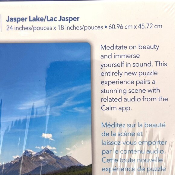Calm Mindful Puzzle Jasper Lake 300-Piece 24"x18" Includes 30-Day App & Poster - Picture 8 of 15